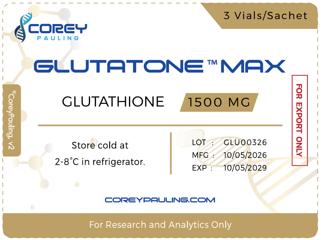 Glutatone sachet label